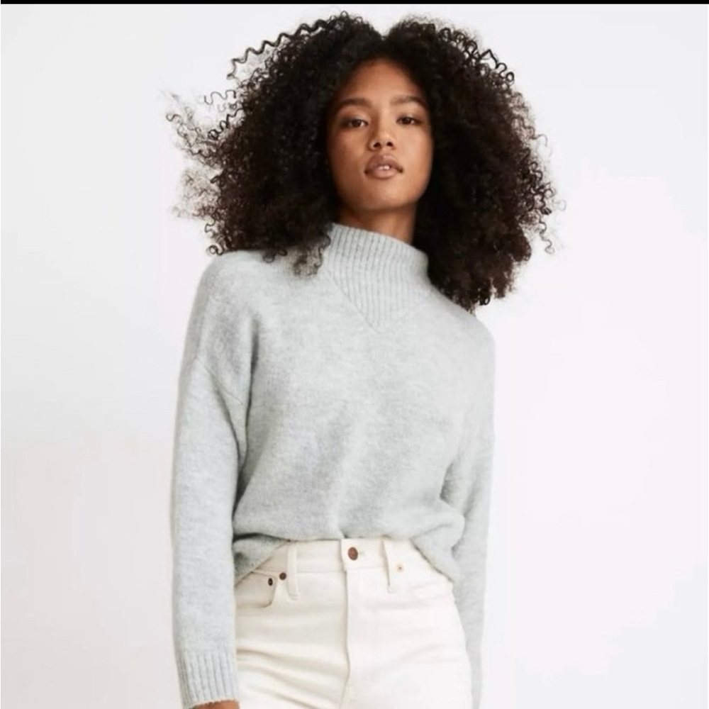 Madewell Light Gray Turtleneck Sweater